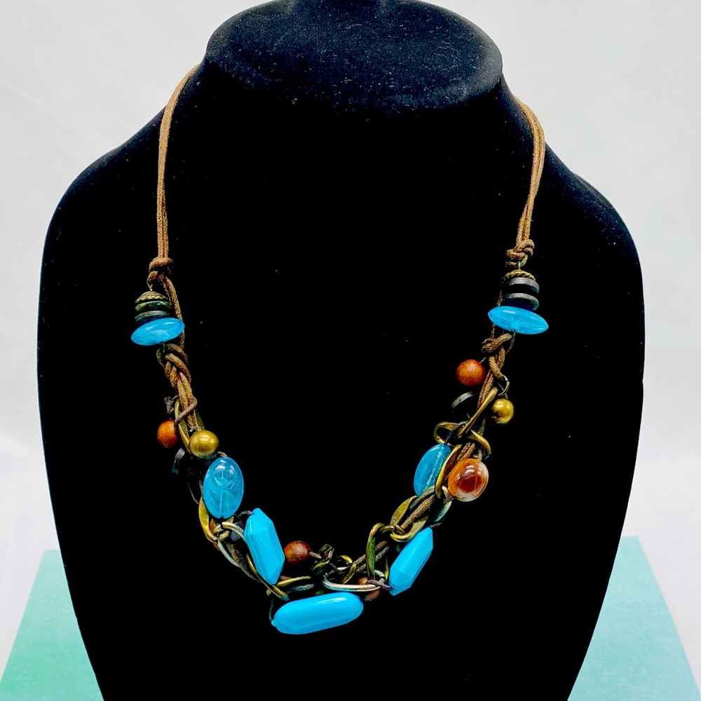 Aqua rope necklace